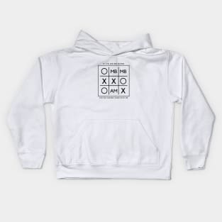 MBMBAM Tic Tac Toe (Black Logo) Kids Hoodie